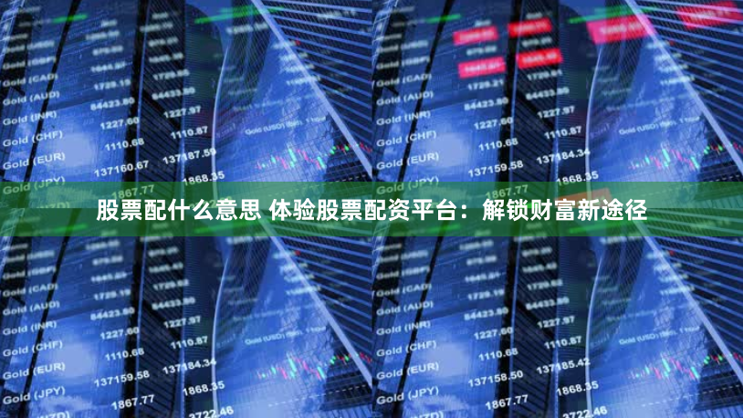 股票配什么意思 体验股票配资平台：解锁财富新途径